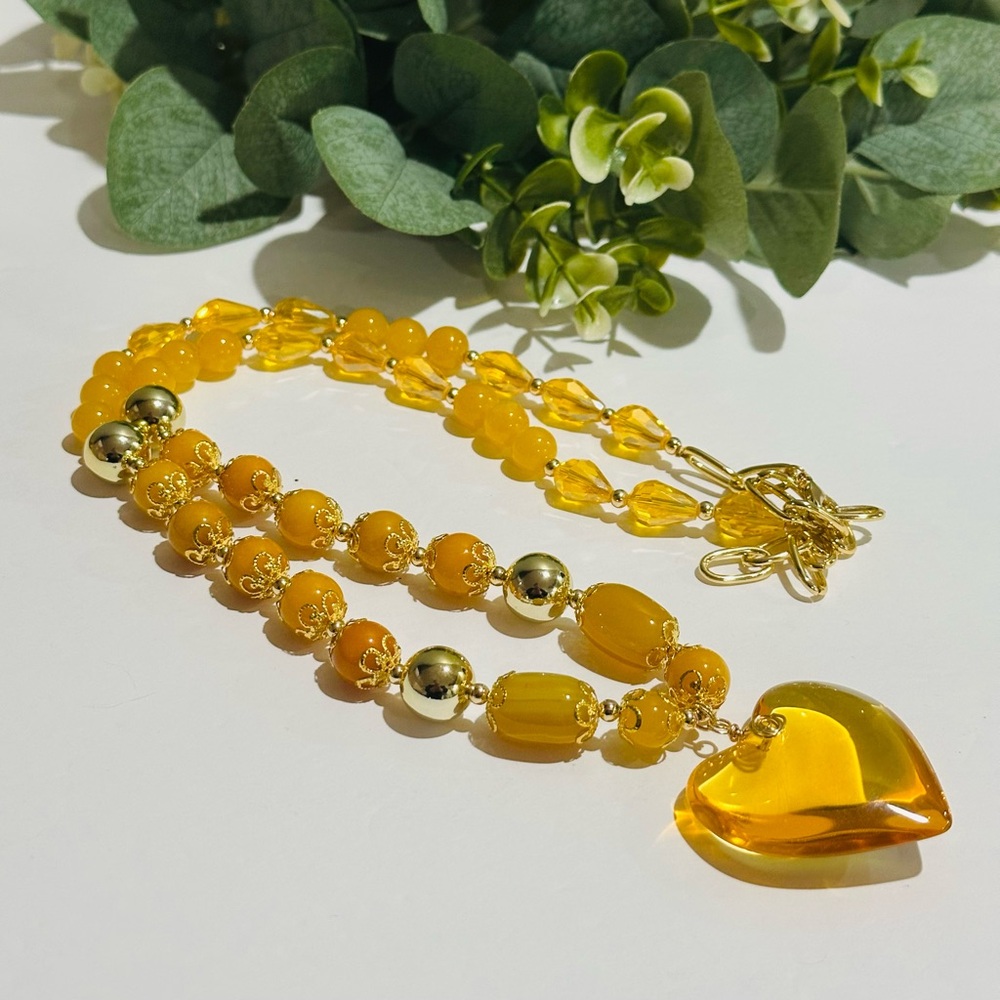Elegant Gold Heart Pendant Necklace
